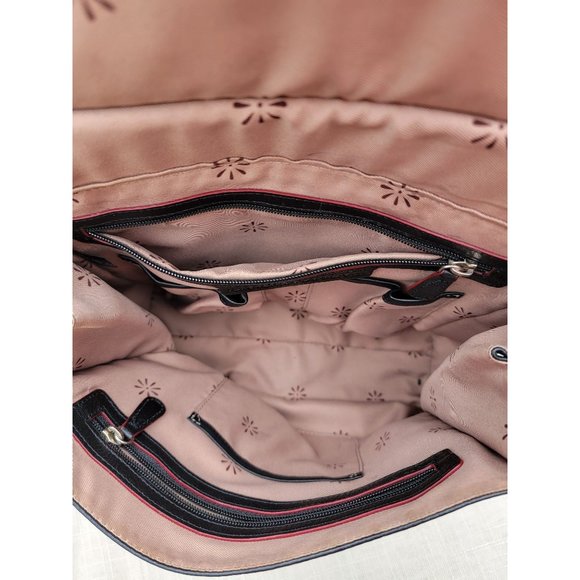 Isaac Mizrahi Live! Black‎ Leather Satchel Bag - Picture 6 of 8